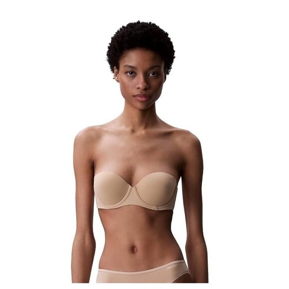 Calvin Klein Size 32A Nude Perfectly Fit Strapless Convertible Push-Up Bra NEW - Picture 2 of 2